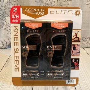Copper Fit Elite Knee Sleeve, 2-pack S/M